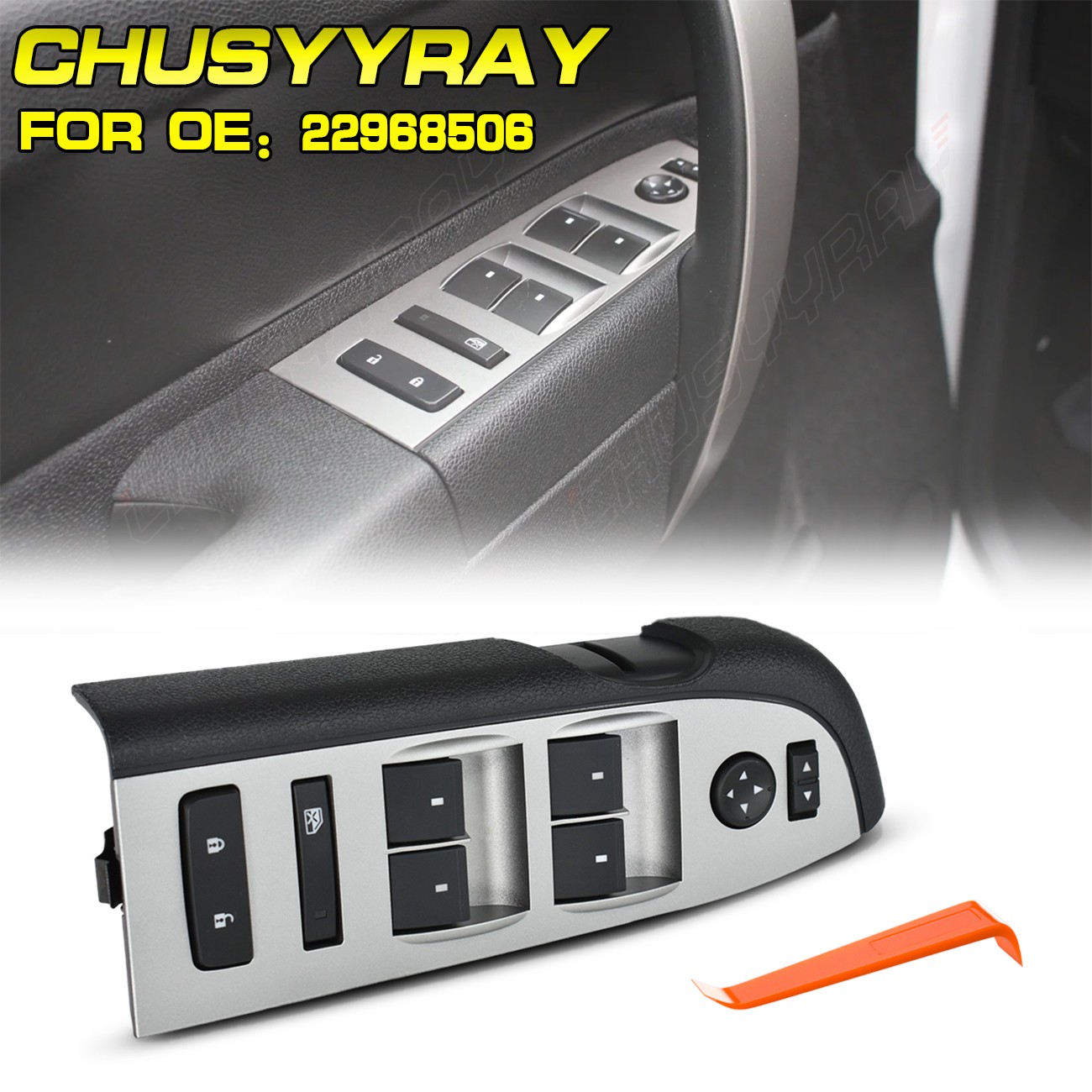 Window Master Switch 22968506 Bezel Mirror Lock Fit GMC Sierra 2010-2013 3500
