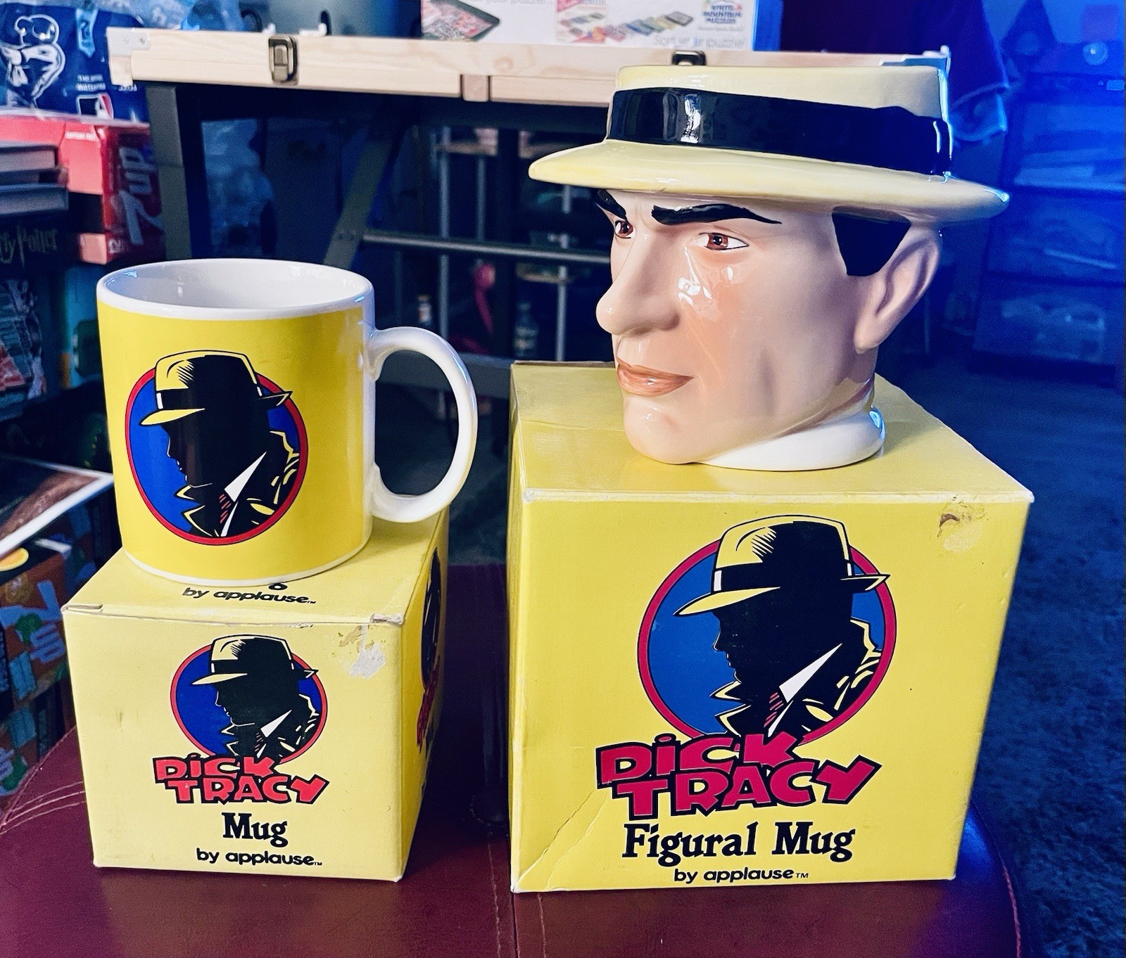 #662267 Dick Tracy Figural Mug & Coffee Mug #45418 New in Original Boxes