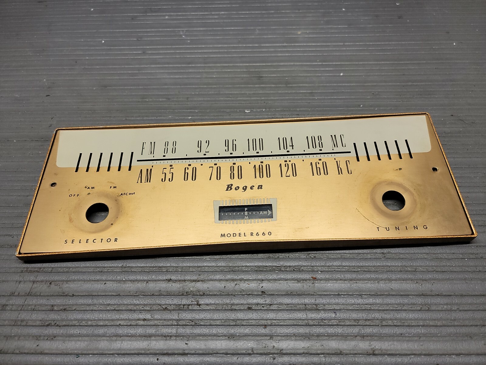 Bogen Model R660 Tuner Face Plate