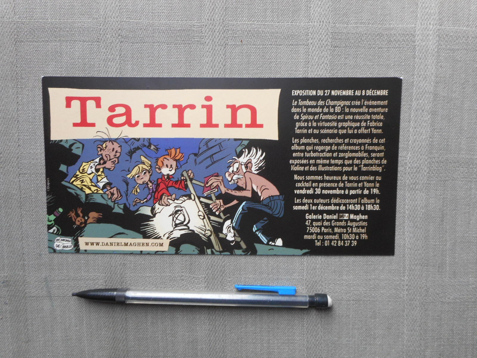 Tarrin Spirou Invitation Card For The 2007 Exhibition New Condition