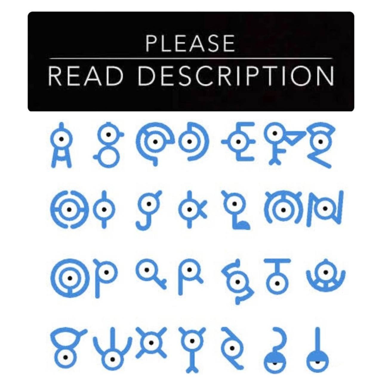 Shiny UNOWN Full List Alphabet Letters - Pokemon Go