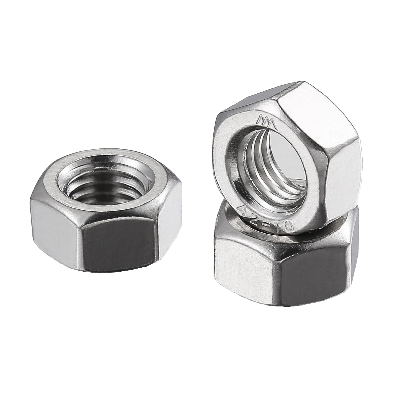 200 PCS #832 Hex Nuts 304 Stainless Steel Heavy Duty Hexagon Fasteners