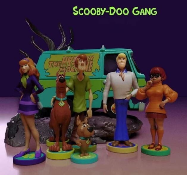 UNPAINTED Scooby Doo Gang 3d Printed Model Kit  (No Base - Read Description)