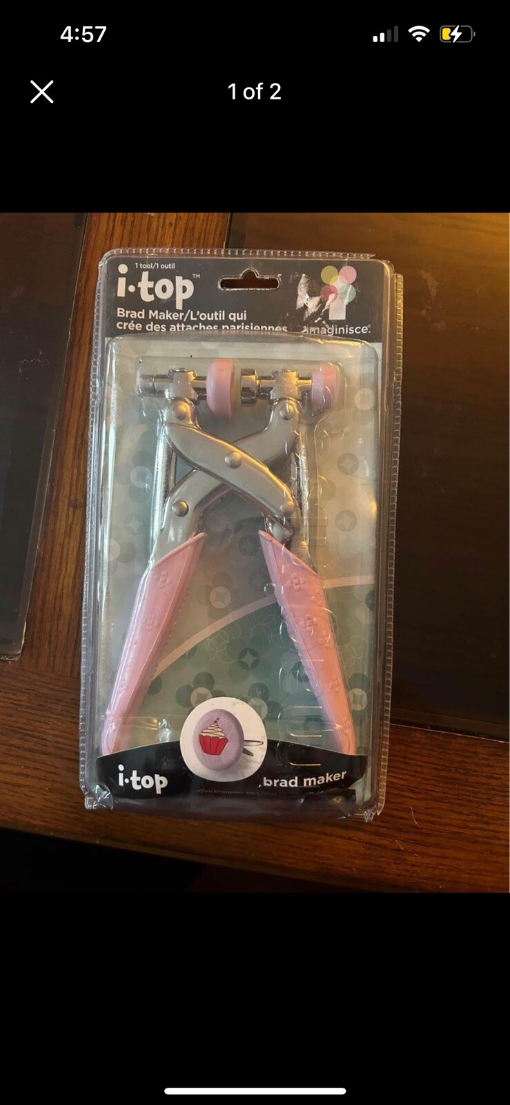 Imaginisce I-Top Brad Maker Custom Brad Topper New in Box