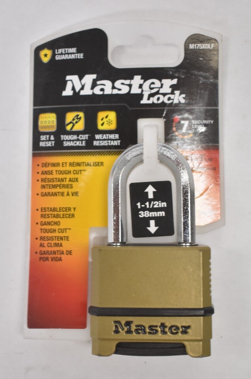 Master Lock Magnum Combination Padlock w 1.5" Shackle M175XDLF