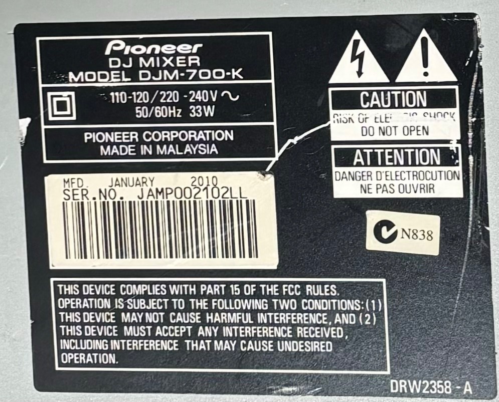 DJM-700K Professional Digital Dj Mixer Working