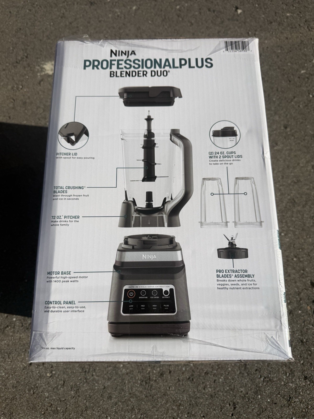 Ninja Professional Plus Blender DUO with Auto-iQ - Black (DB751A)