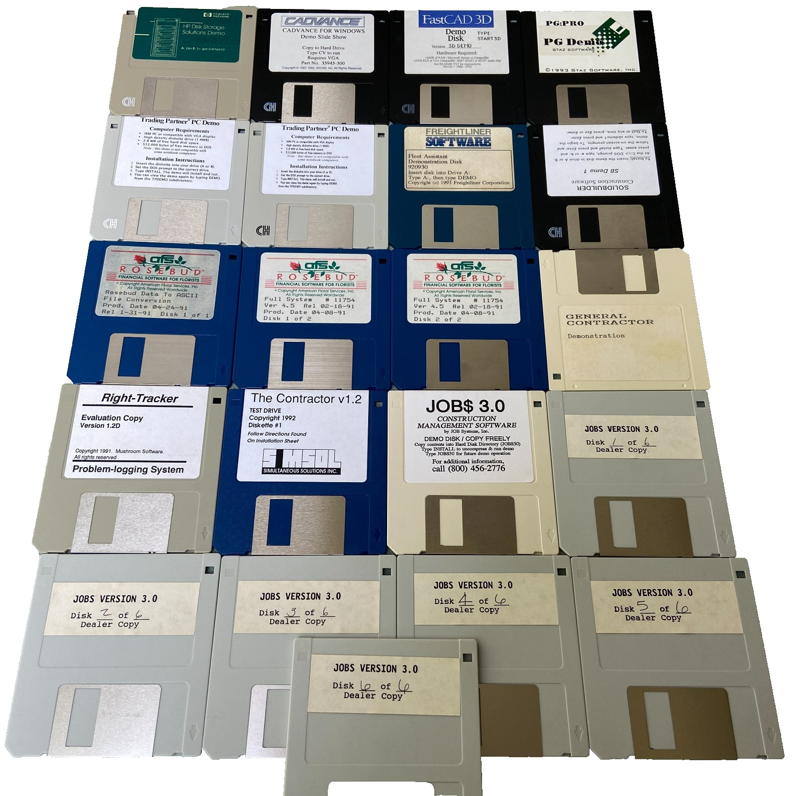 Software Lot 3.5” Demo HP Disk Cadvance FastCAD Freightliner PG Pro SolidBuilder