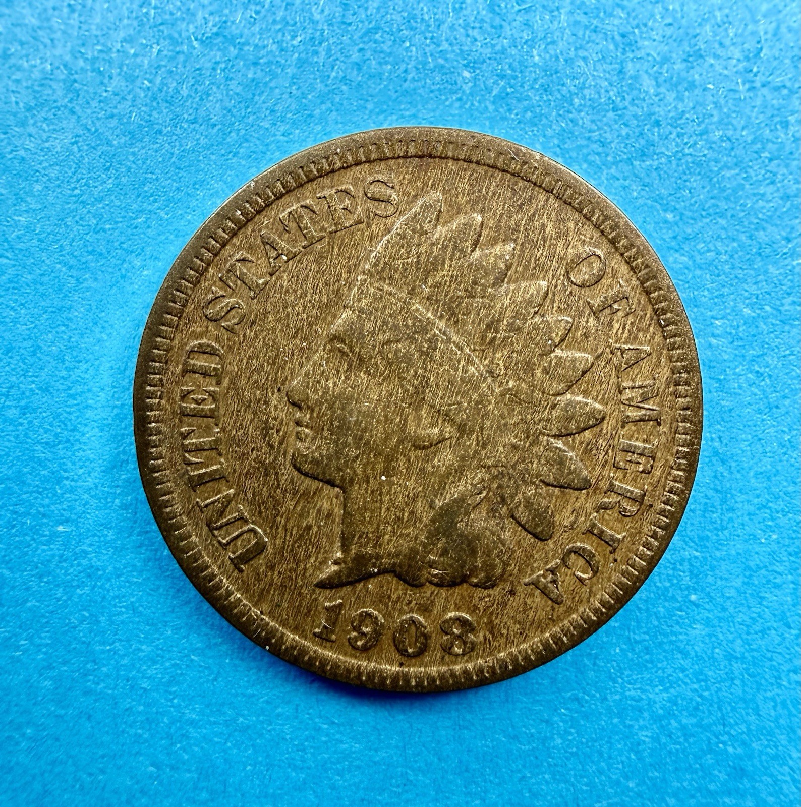 1908-S Indian Head Cent Semi-Key Date