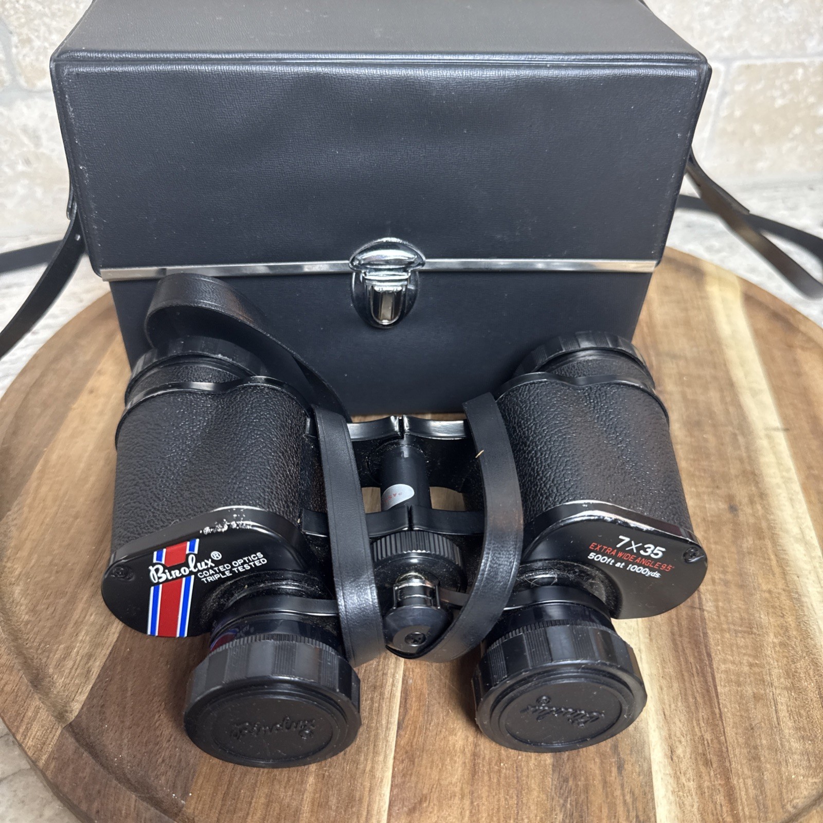 Binolux 7 x 35 578ft @ 1000yds field of view Binoculars Extra Wide Angle- Case