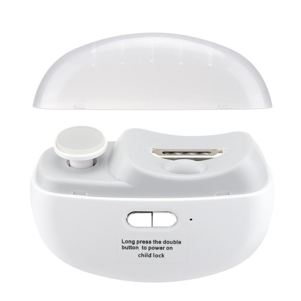 Electric Nail Grinder Automatic LED Light Trimmer Toe Cutter USB Rechargeable
