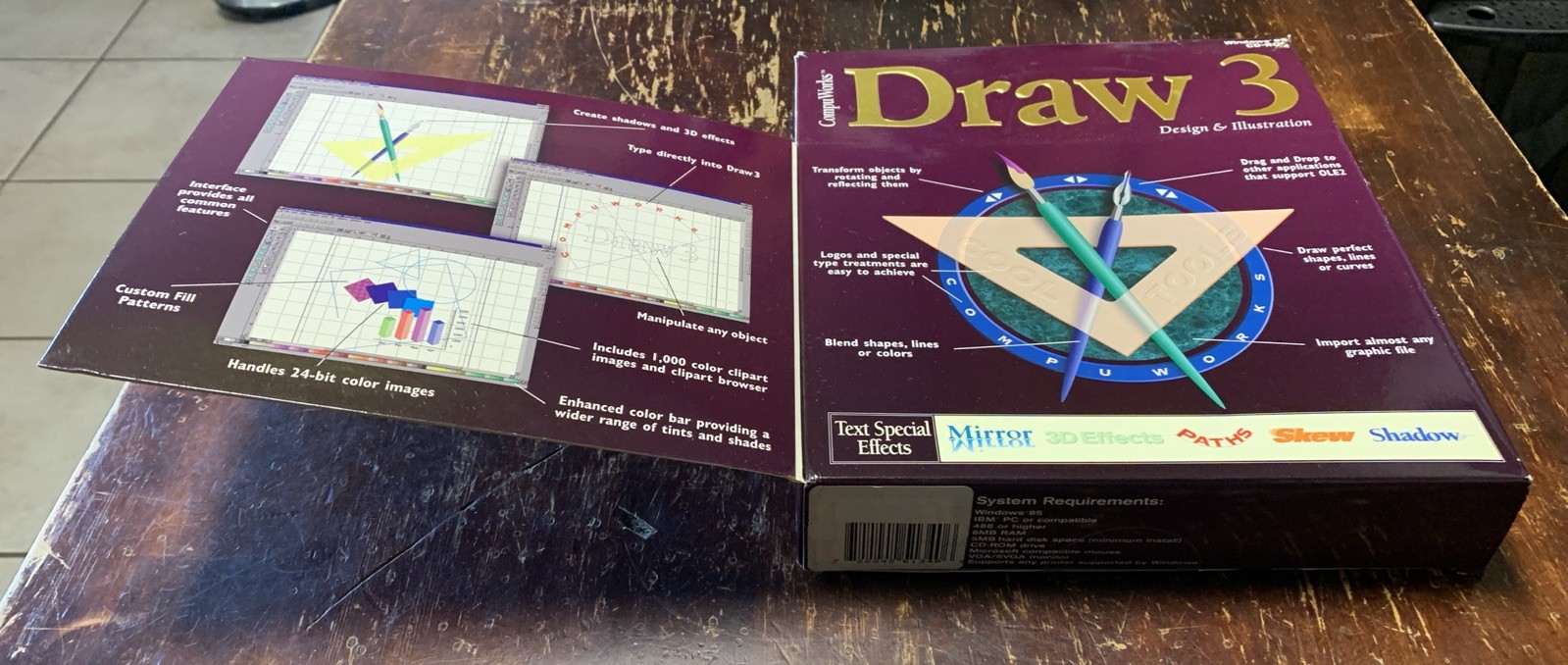 Draw 3 Compu Works - Design & Illustration CD-Rom Disc for Windows PC