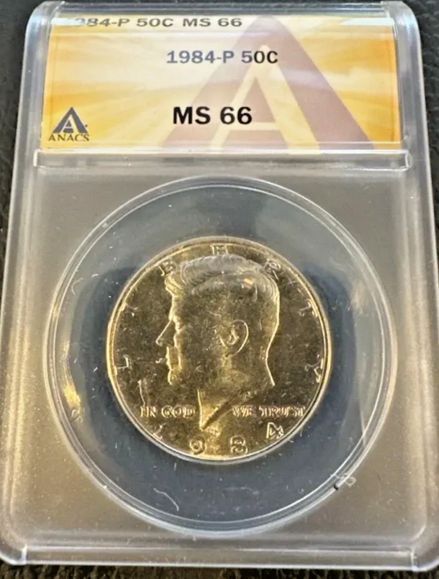1984 50C John F. Kennedy Half Dollar - MS66 - ANACS