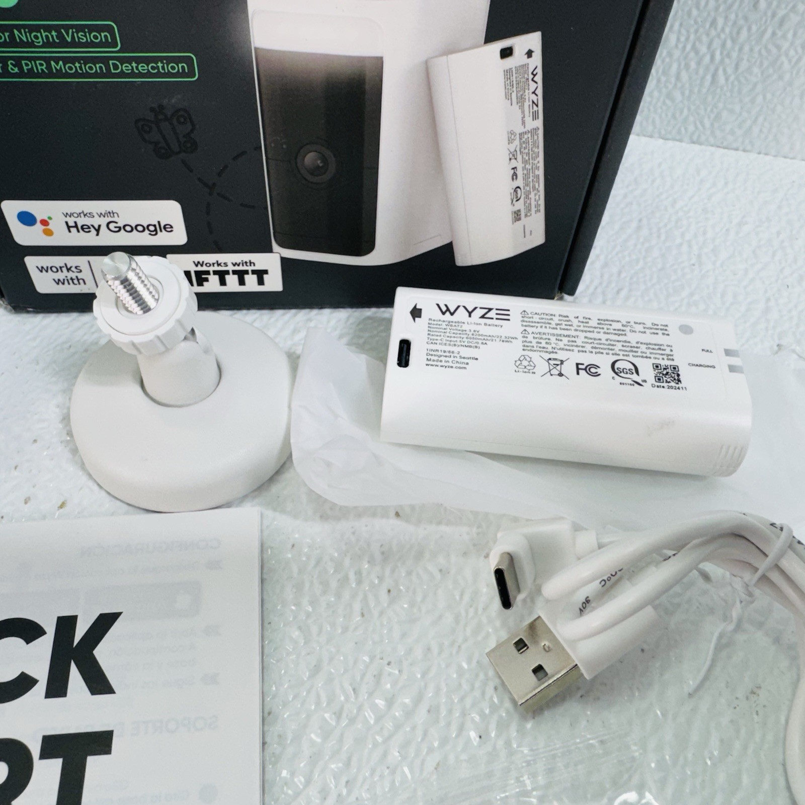 Wyze WYZECOP Battery Cam Pro Security Camera - White