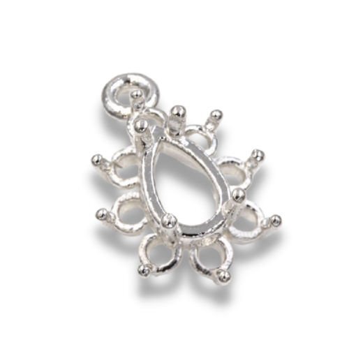 Pear 8x5mm Cluster Pre-notched Dangle Mounting