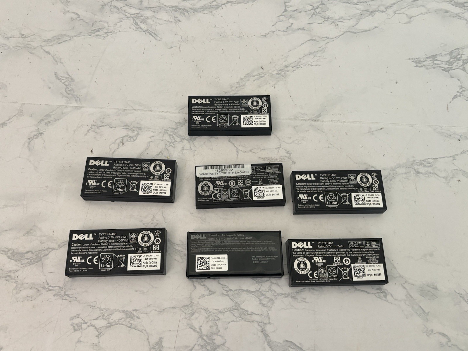 7 - Dell NU209 FR463 PowerEdge Perc 5i 6i Li-ion Rechargeable Battery 3.7V W