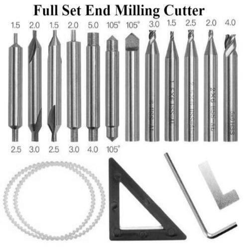 Full Set End Mills Cutter for All Vertical Key Copy Cutting Duplicating Machine