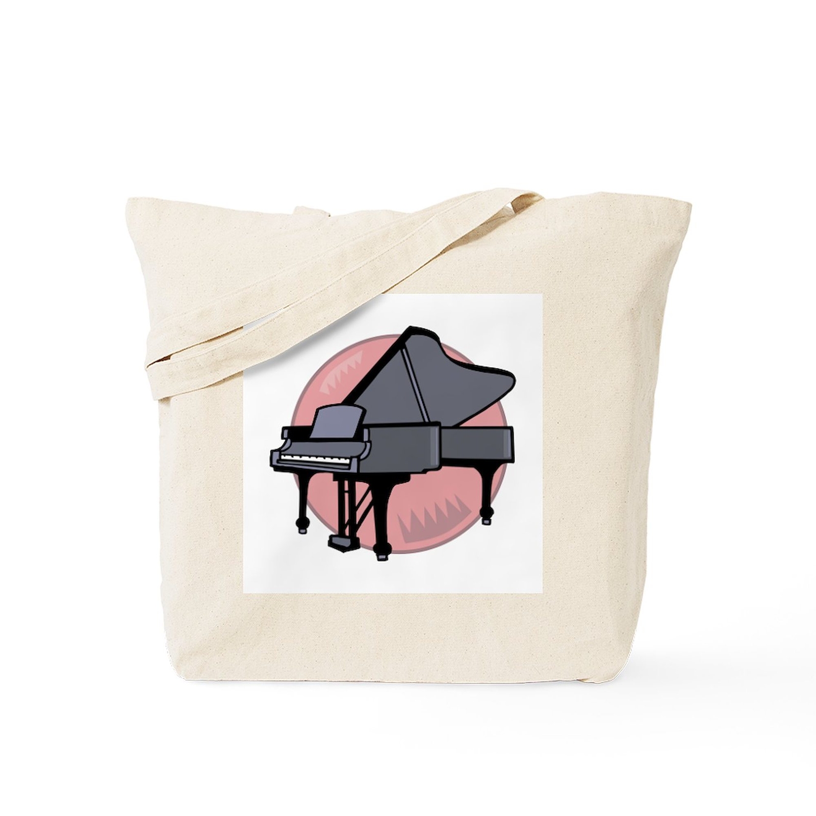 CafePress Grand Piano Natural Canvas Tote Bag, Cloth Shopping Bag (81794316)