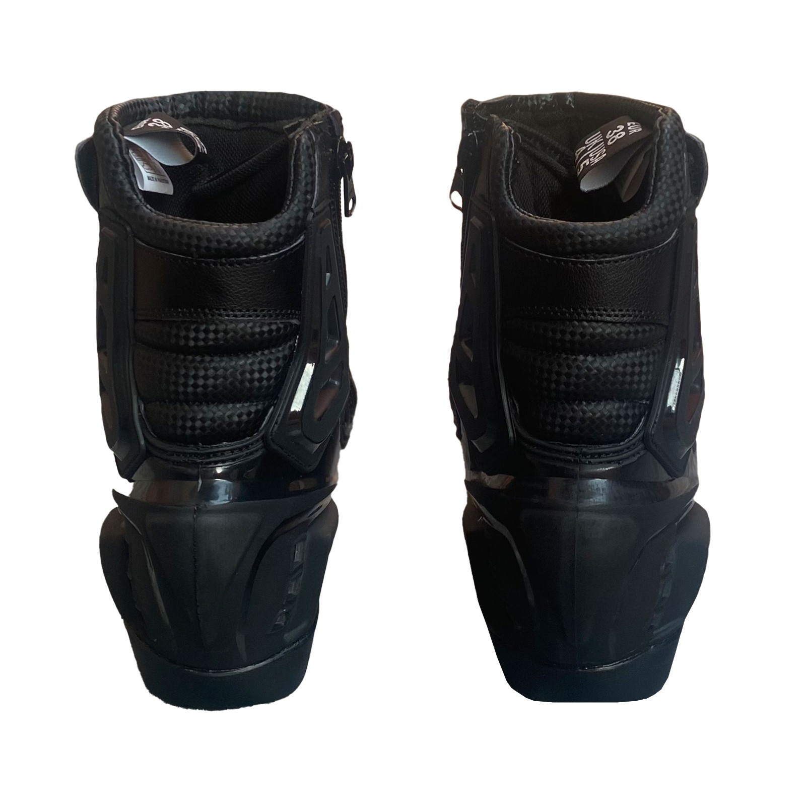 BMW M Motorrad Black Motorbike Racing Leather Boots Protective Sports Biker Shoe