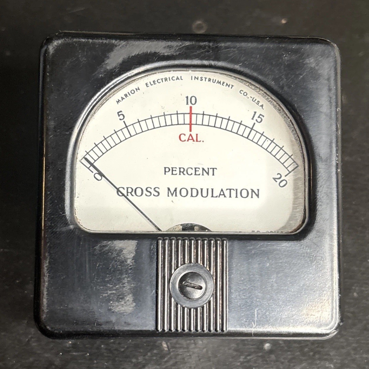 Vintage Marion Electrical Aviation Aircraft Percent Cross Modulation Meter