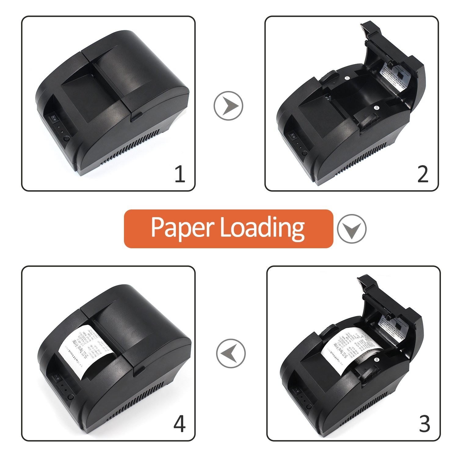 58MM USB Thermal Receipt Printer - High Speed 90mm/sec, ESC/POS Compatible, Idea