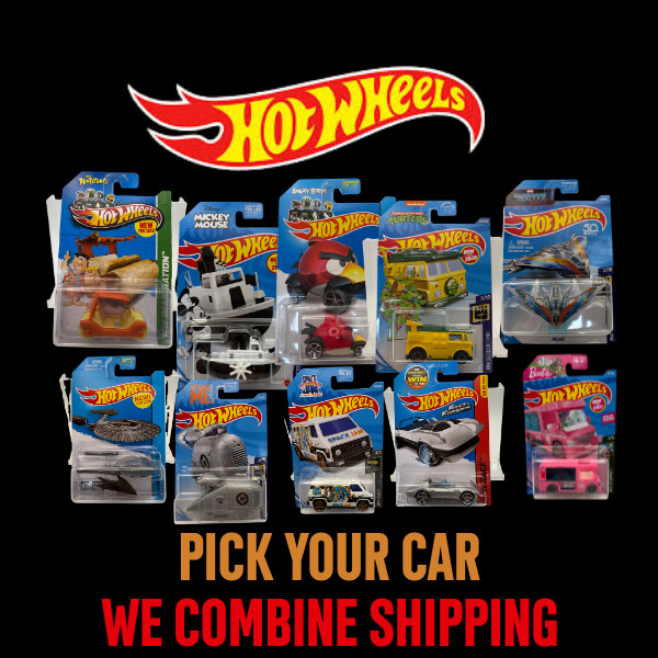 Hot Wheels Screen Time Pick Your Car Movie TV Cartoon Star Wars Barbie Scooby