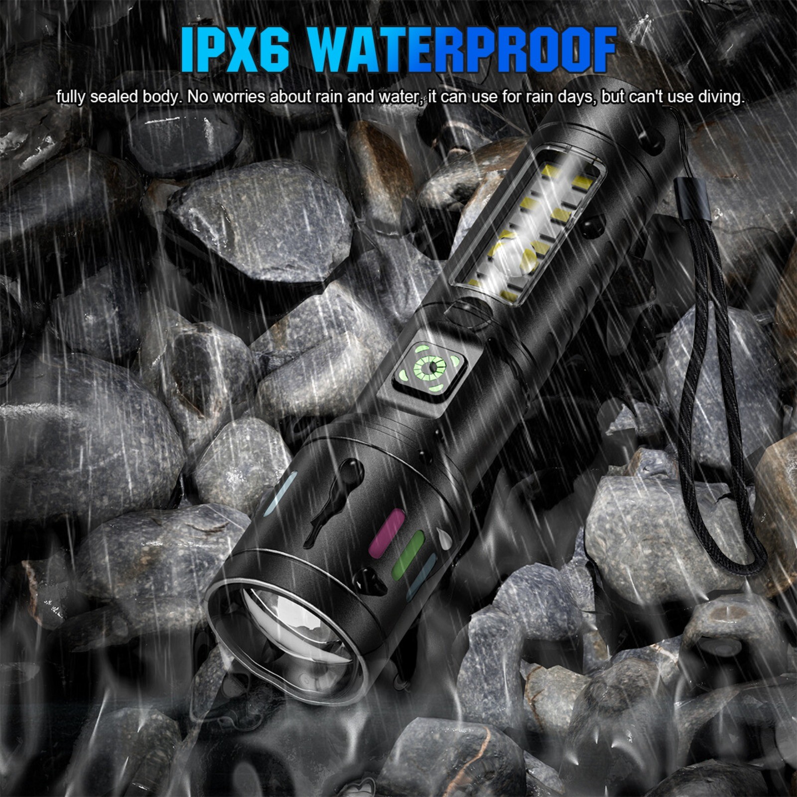 99000000 Lumen Super Bright LED Tactical Flashlight Rechargeable LED Work Lights