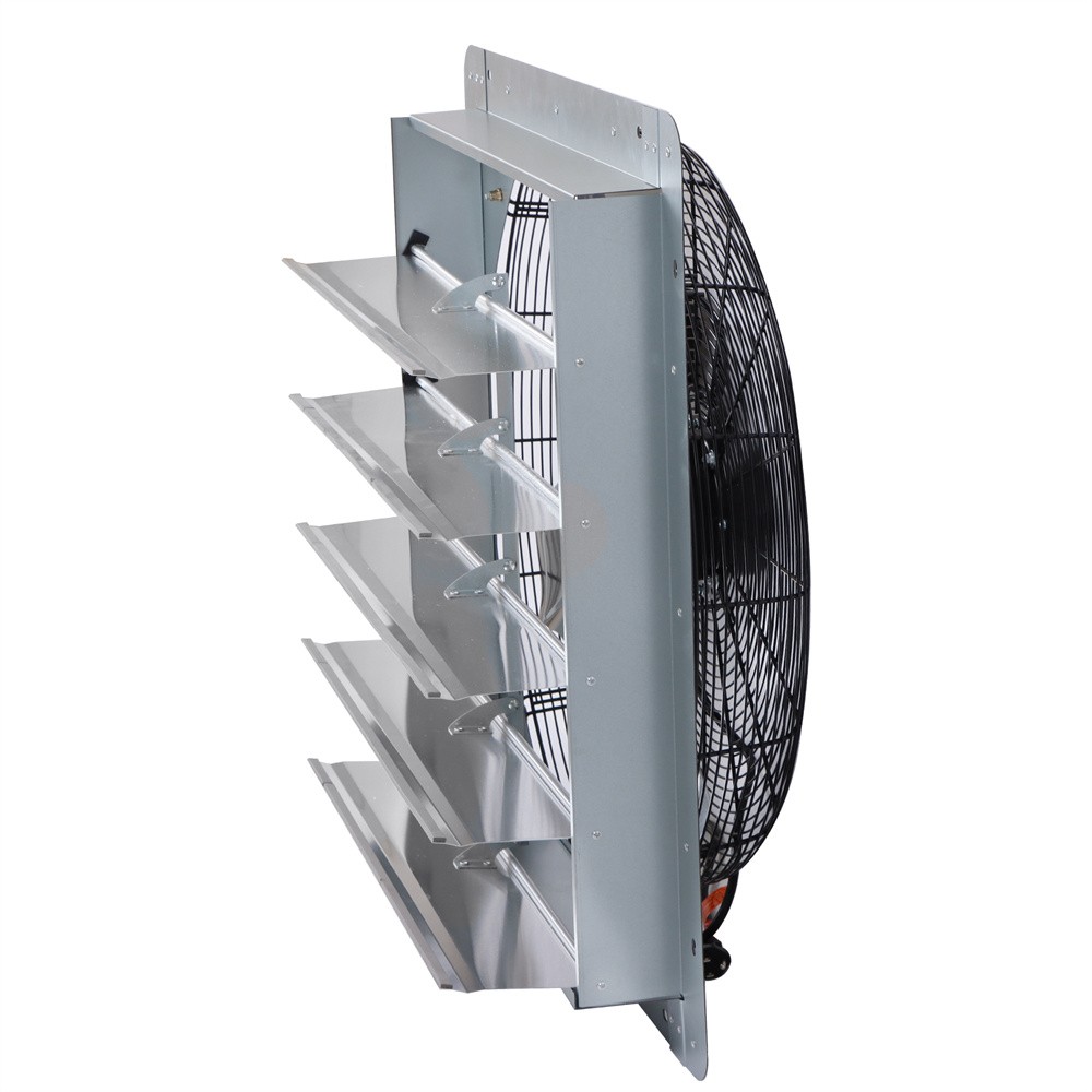 24 Inch Shutter Exhaust Fan W/ Speed Controller 4120 CFM High Speed Wall Mounted