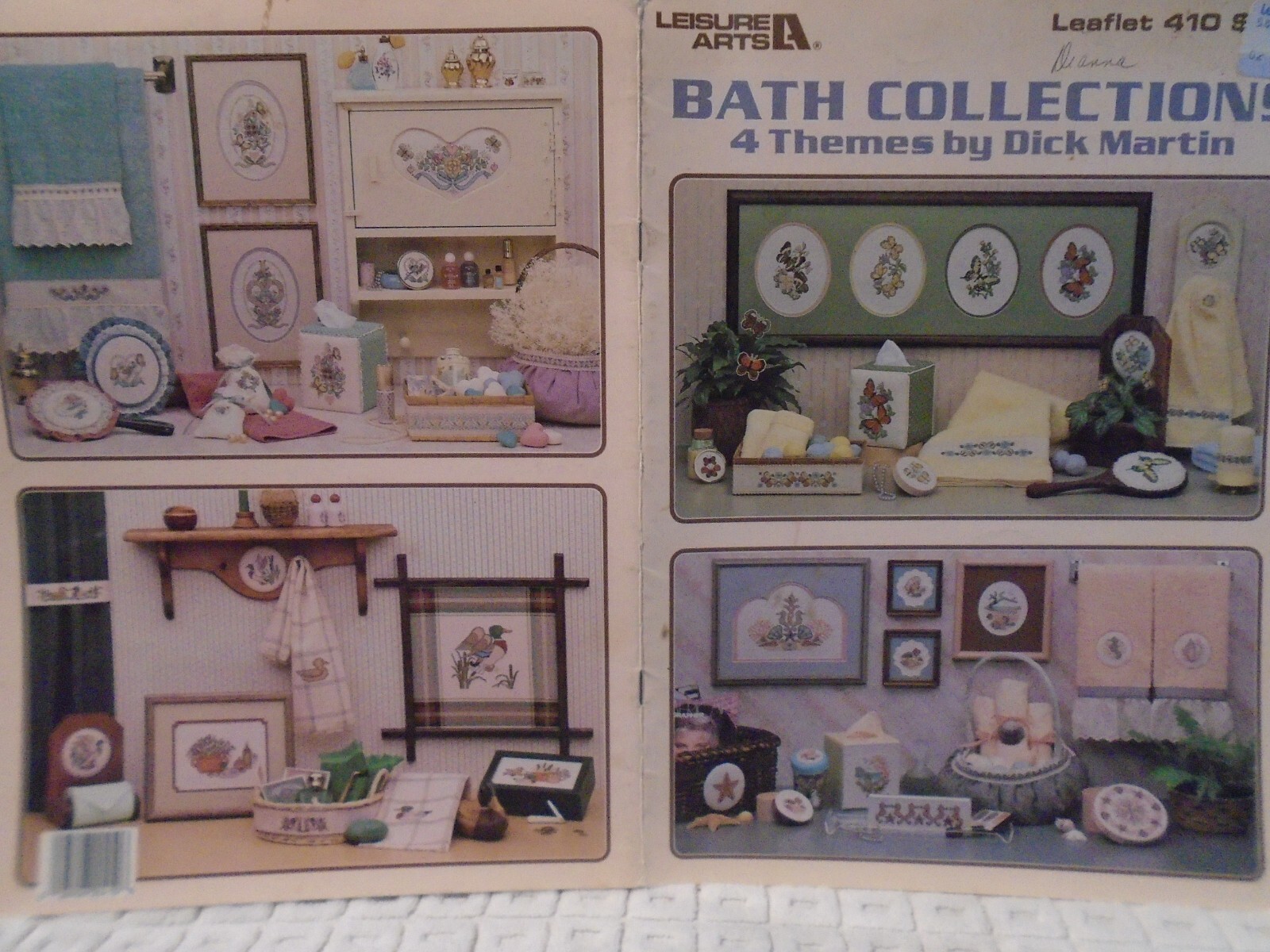 Leisure Arts Bath Collections, 4 Themes by Dick Martin ~ butterflies,flowers +