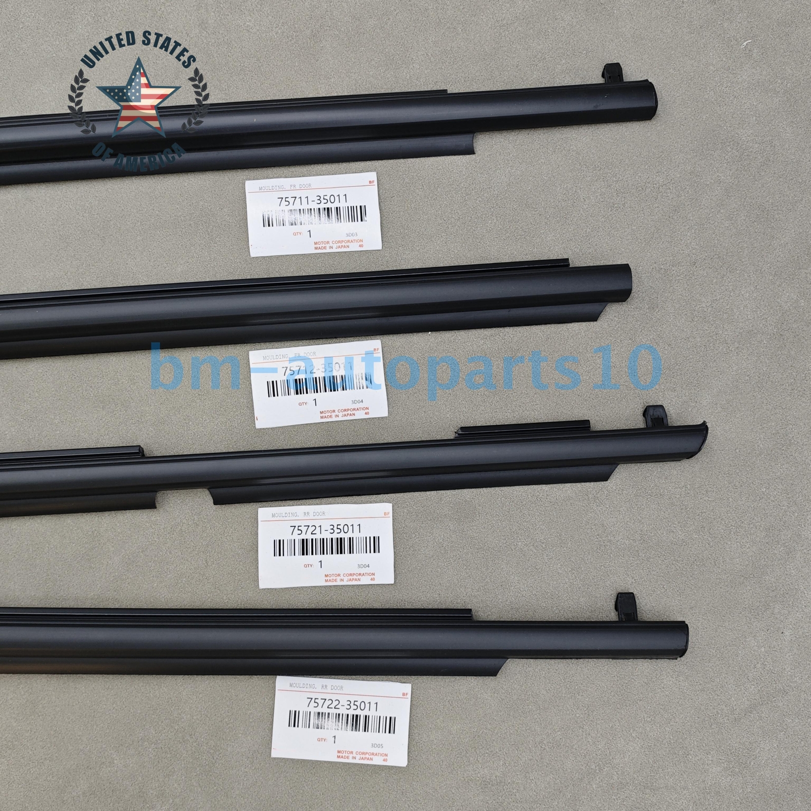 OEM 4PCS Window Weatherstrip Seal Belt Moulding For Toyota 4Runner 2010-21 New