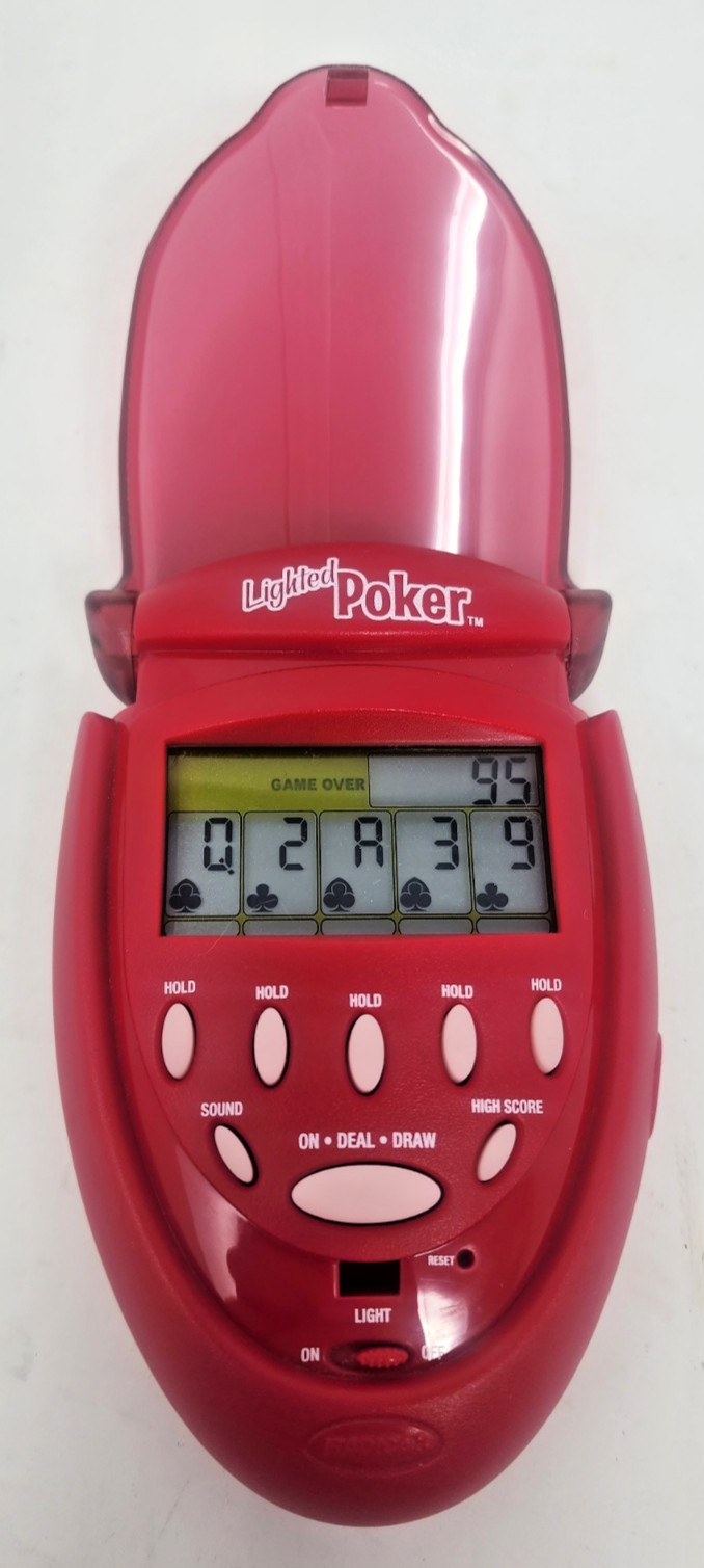 Radica Lighted Poker 2003 Handheld Electronic Game Works/Tested