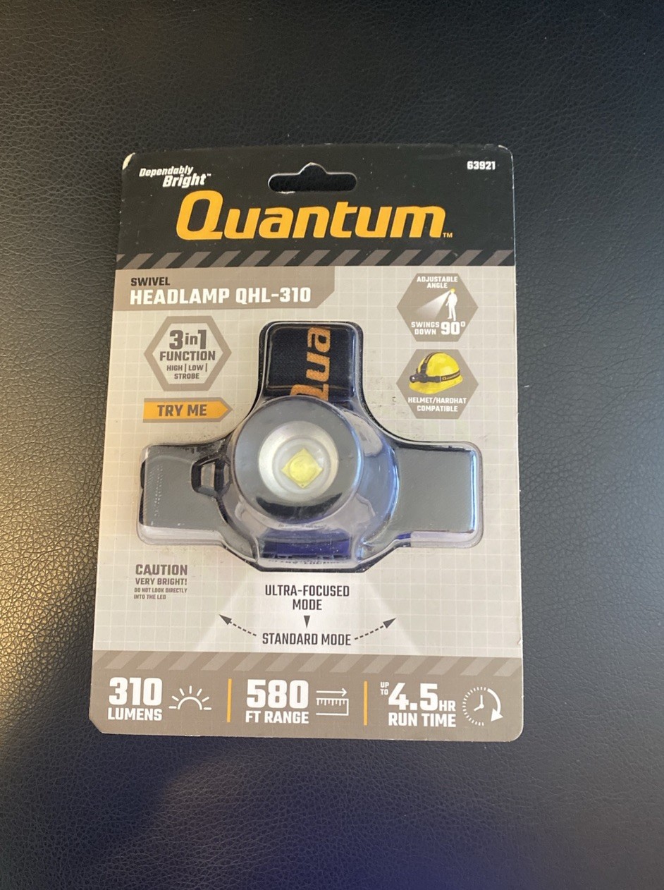 Quantum Swivel Headlamp QHL-310 Lumens 3-in-1 LED NEW
