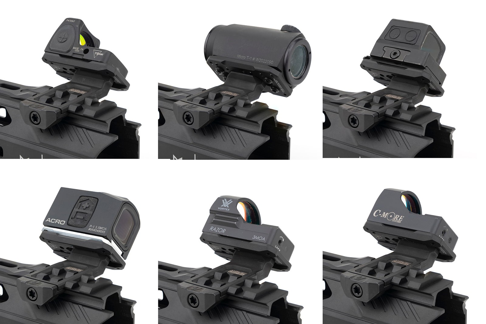 Strike Industries Ambush 45-Degree Optic Mount, Black, One Size, SI-AMBUSH-OM45