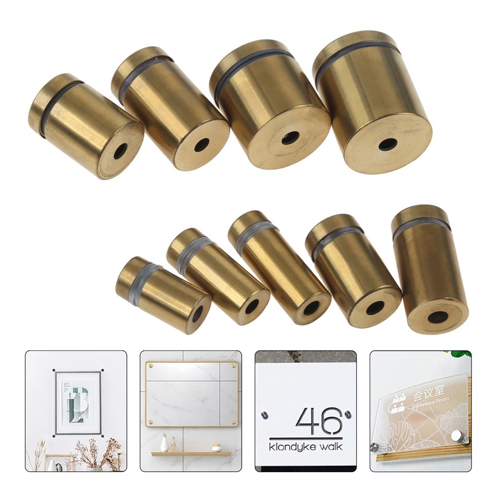 10/20pcs Standoff Fixings Screws Gold Bolts for Wall Painting Display Hall Lift