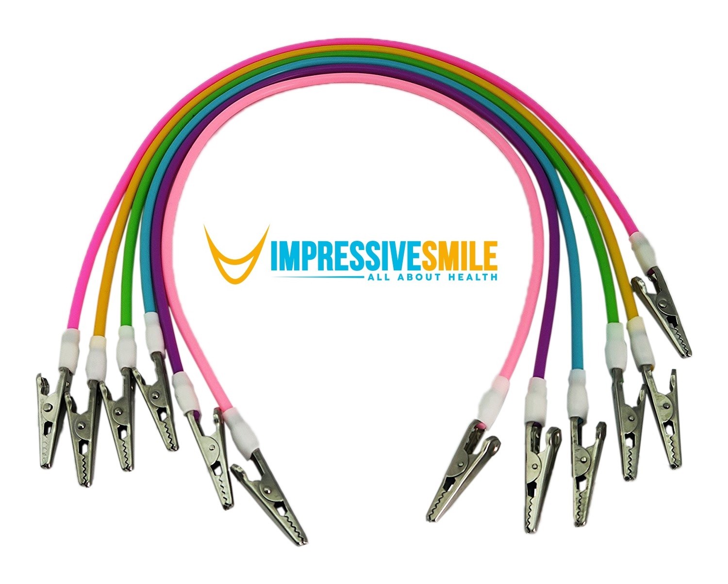 Impressive Smile 5 PCS Set Dental Colorful Sterilizable Silicone Bib Holder Clip