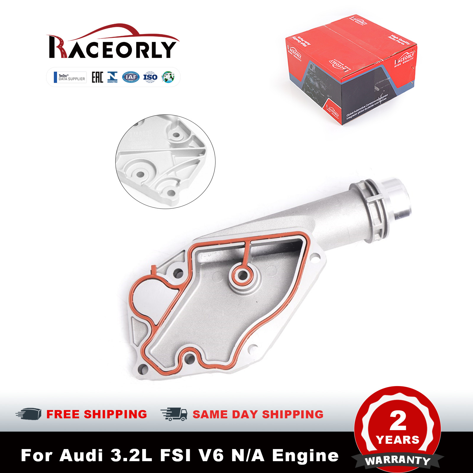 Alu Coolant Outlet Flange Water Inlet for Audi A4 Q5 A5 A6 3.2L CAL 06E121168