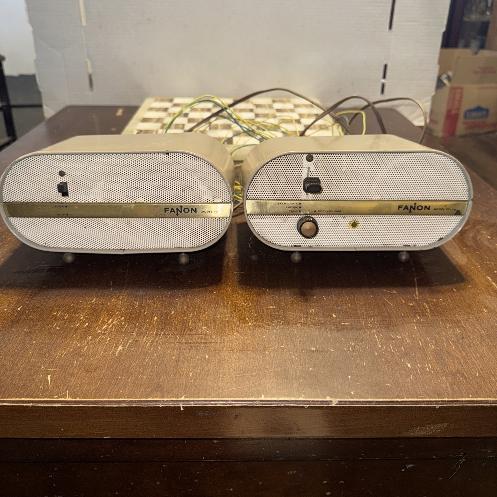 Vintage Fanon Intercom Set FX-2  Midcentury Look Turns On MCM