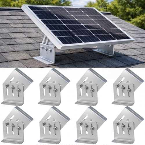 8 Pcs Solar Panel Tilt Mount Brackets, 4"-7" Adjustable Length, 20°-160°