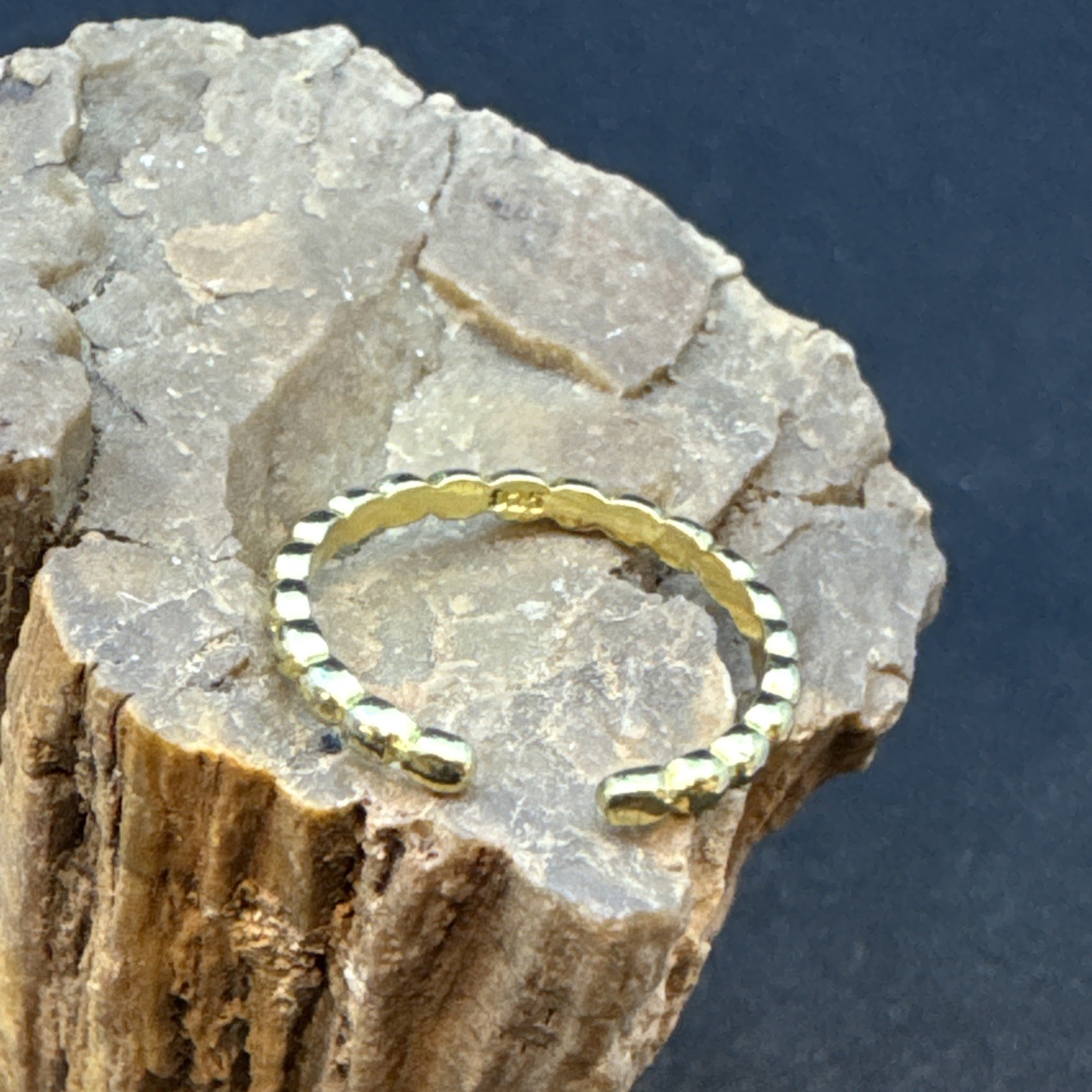 Yellow Tone Finish .925 Sterling Silver Toe Ring