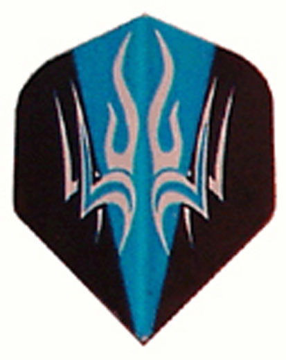 Amerithon - The Best Dart Flights- Blue, Black, Silver Tribal Std - 5 Sets