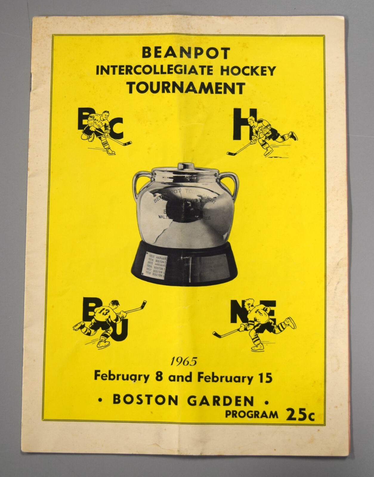 February 15th 1965 Beanpot Intercollegiate Hockey Tournament Official Program