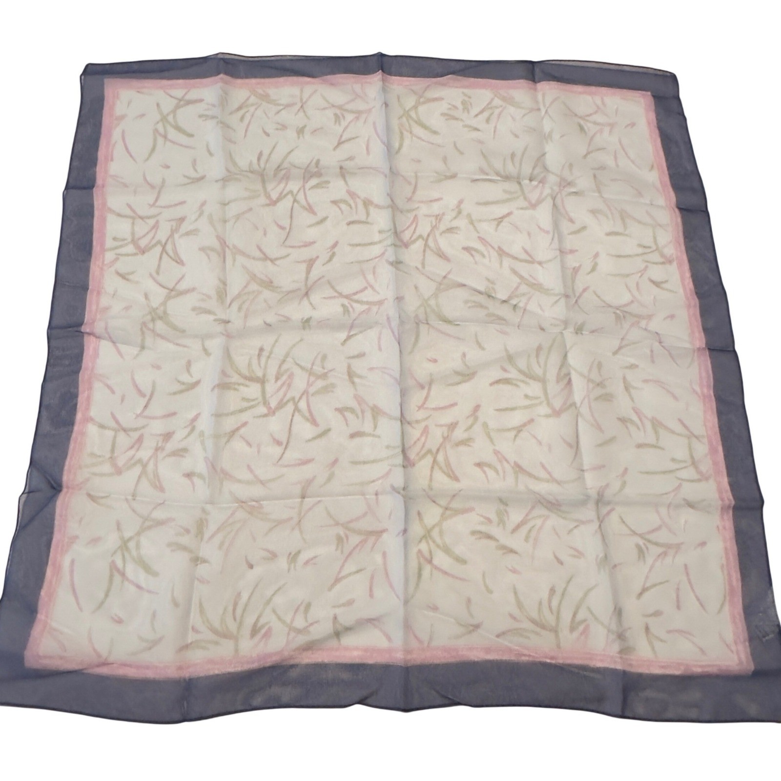 Kathie Lee Collection Blue Lavender Abstract Print Square Scarf Italy Y2K 90s