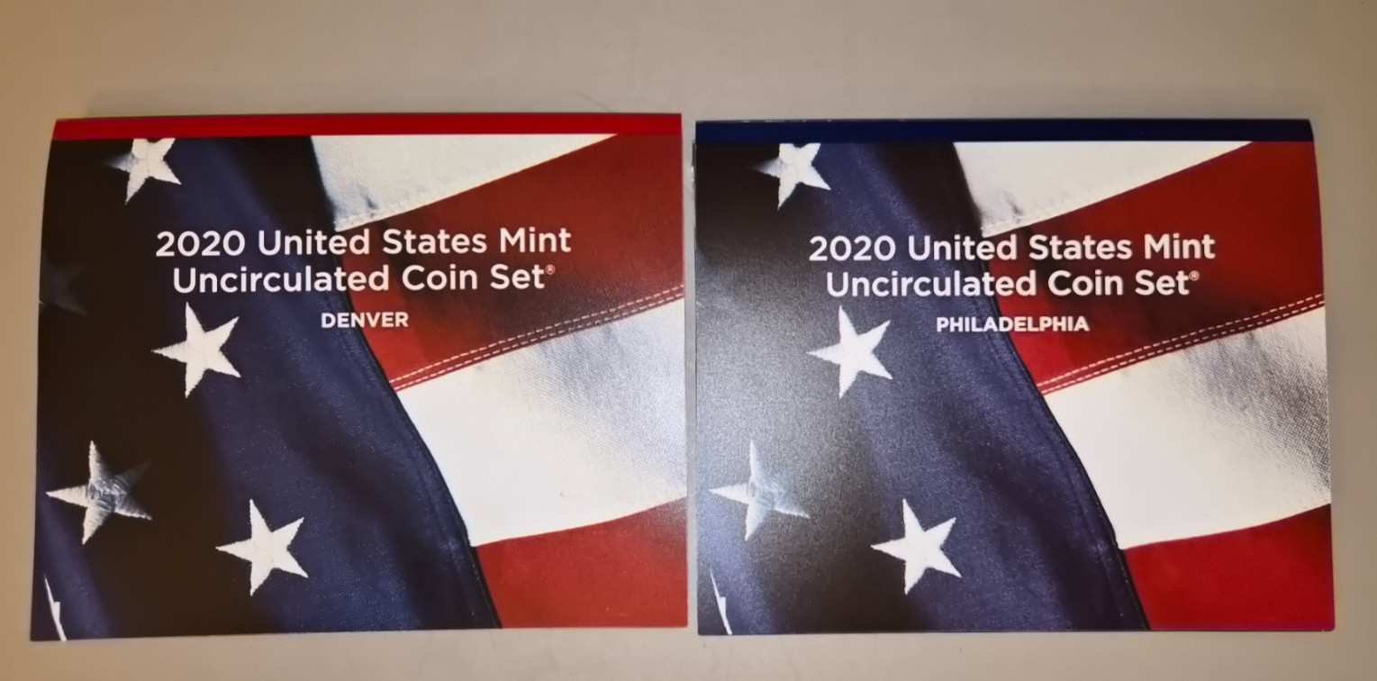 2020 P&D US Mint Uncirculated Coin Set 20 Coins Complete OGP Box COA 2020-P 2020