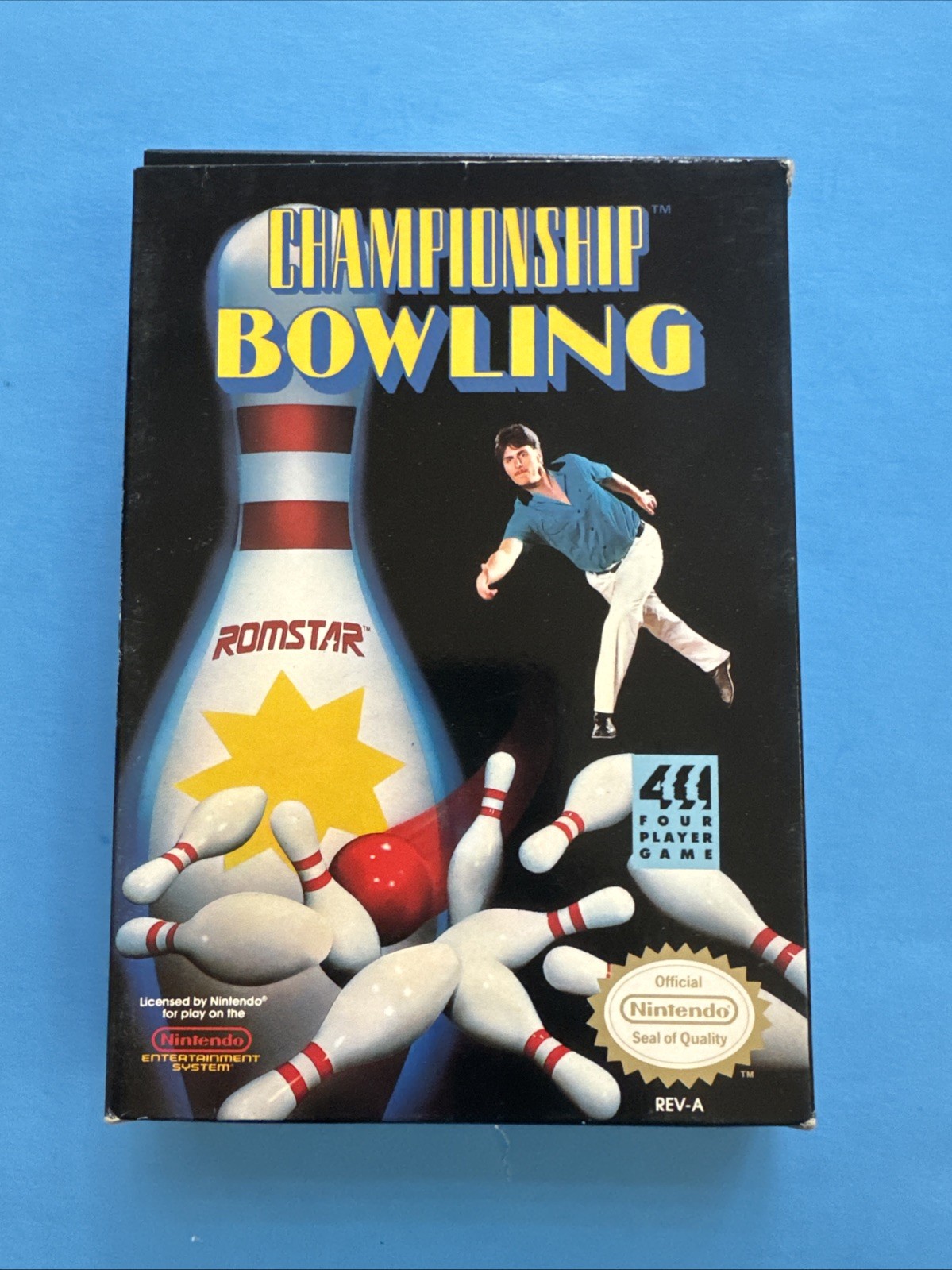 Championship Bowling Nintendo NES BOX only Clean All Around Authentic