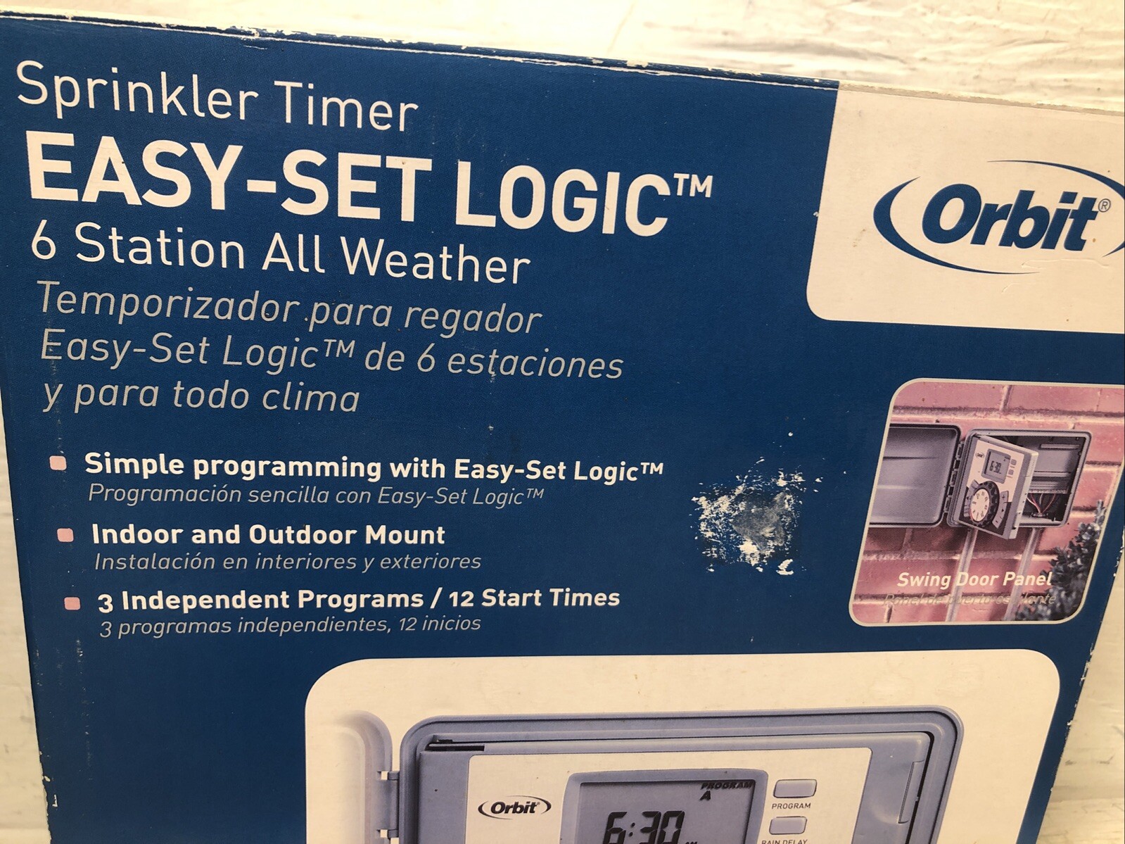 Orbit 57896 Easy-Set Logic Lawn Sprinkler Timer 6-Station 3 Programs All Weather