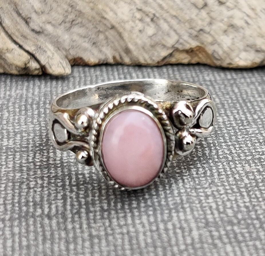 Pink Opal Ring 925 Sterling Silver Beautiful Handmade Jewelry All Size MO730
