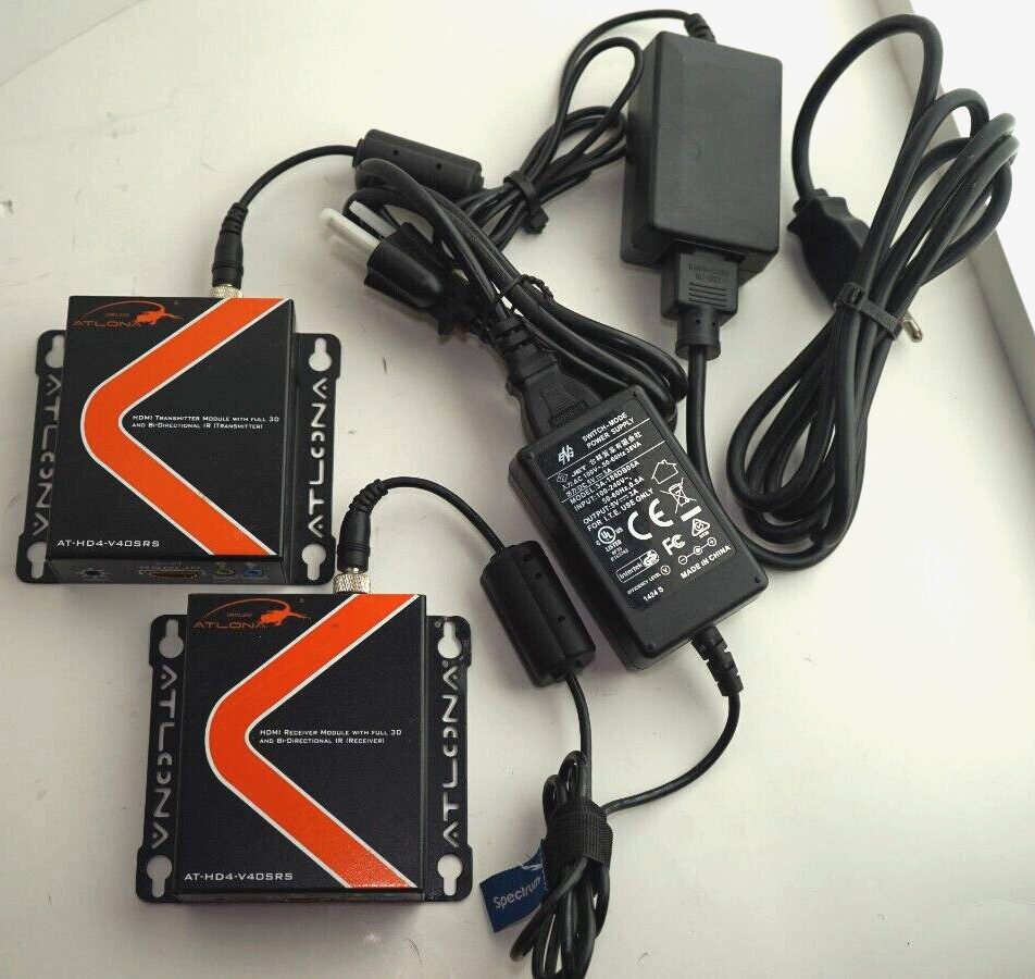 Atlona AT-HD4-V40SRS HDMI With Bi-Directional IR Extension TX RX Kit k358