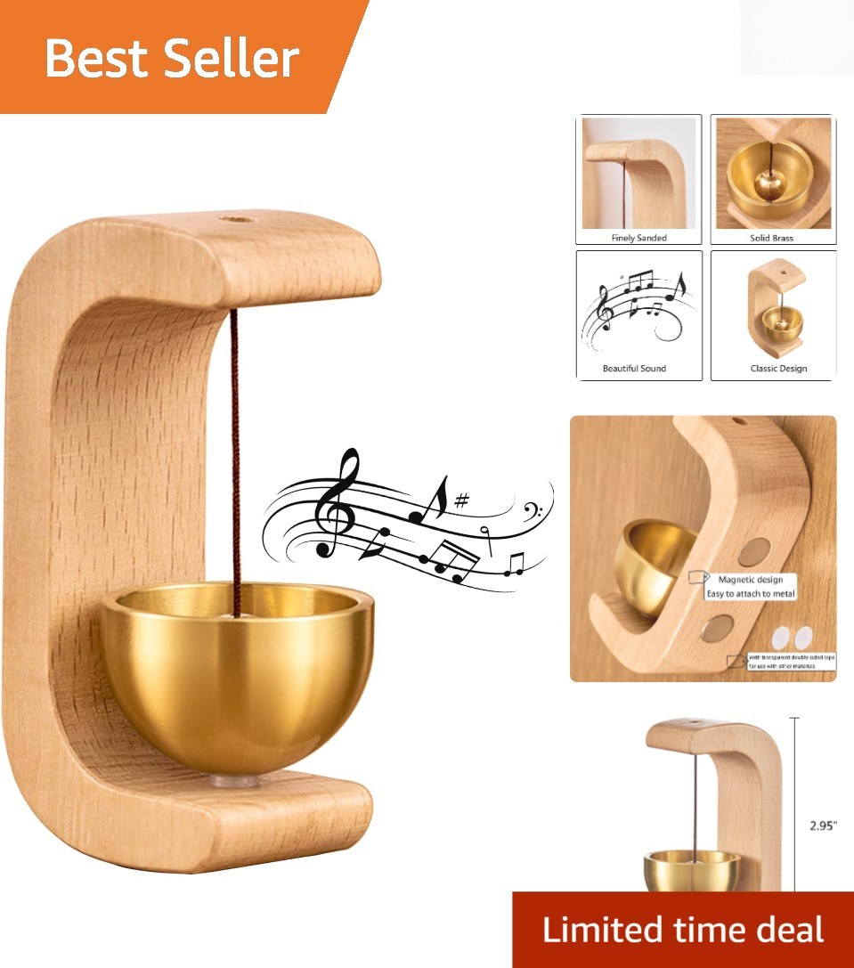 Polished Wooden Magnetic Chime - Beautiful Artisan Doorbell for Welcoming Sound