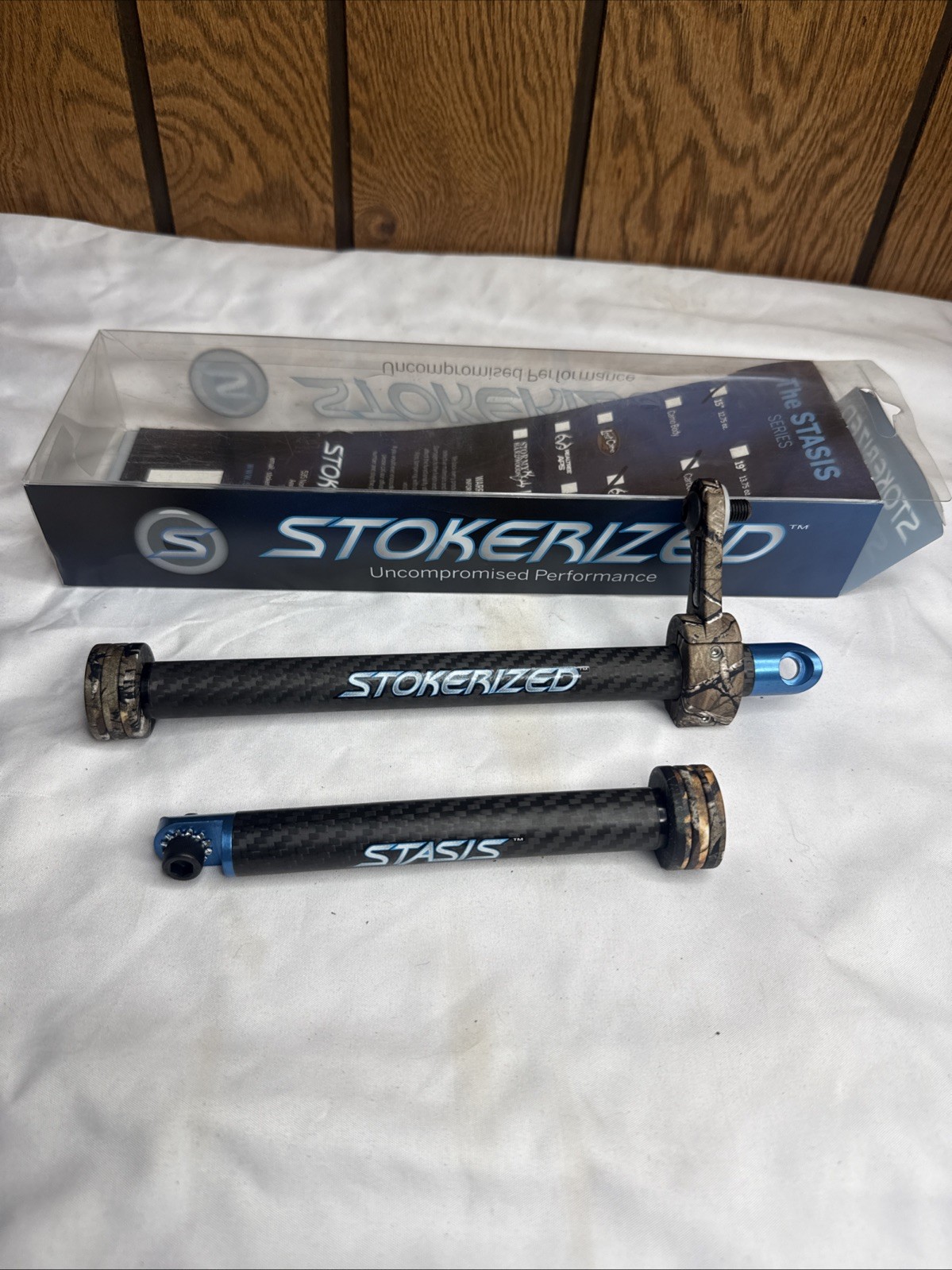Stokerized 15-inch SS1 Super Lite Carbon Fiber Stasis Bow Stabilizer, Real-tree
