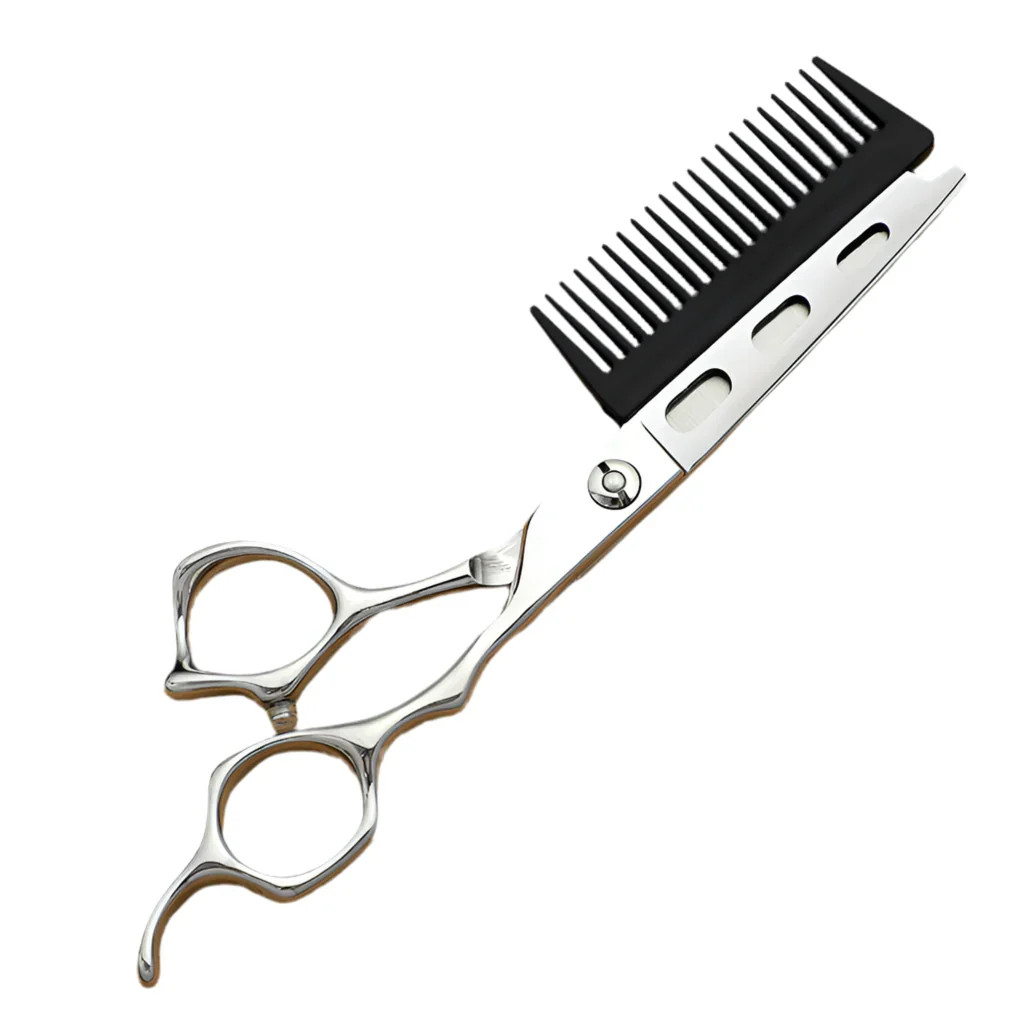 Speed Cut Scissor & Comb Combo - Japanese 440c with Punctured Design